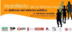 6 de junio, presentación de "Estamos a tiempo": Manifiesto por la Defensa del Sistema Público de Servicios Sociales en la Comunidad de Madrid