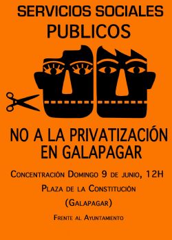 Concentración frente al Ayuntamiento de Galapagar