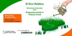 Si no pudiste seguirlo en directo...¡ Aquí tienes el FORO POLÍTICO organizado por el Consejo General Trabajo Social