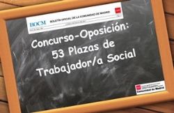 Convocadas  las pruebas selectivas de 53 plazas de Trabajador/a Social de la Comunidad de Madrid.