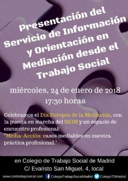 Presentacion del Servicio de Información y Orientación en Mediación desde el Trabajo Social.