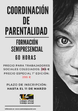 Coordinación de Parentalidad . Formación Semipresencial exclusiva para trabajadoras y trabajadores sociales