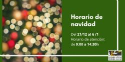 En navidad, te atendemos por la mañana