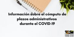 Información y fuentes legislativas sobre el cómputo de los plazos administrativos