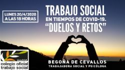 Nueva formación: webinar Trabajo Social en tiempos de covid-19. "Duelos y retos"