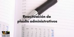 Se reactiva el cómputo de plazos administrativos