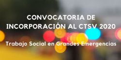 Convocatoria 2020 para la incorporación de Trabajadoras/es Sociales colegiadas/os al CTSV