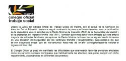 Preocupación por la situación de la ciudadanía ante la solicitud de la Renta Mínima de Inserción (RMI) de la Comunidad de Madrid y la prestación del Ingreso Mínimo Vital (IMV)