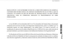 Convocatoria a la Jefatura de Servicio de Trabajo Social del Hospital Universitario Severo Ochoa