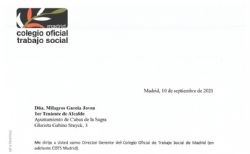 Carta al Ayuntamiento de Cubas de la Sagra