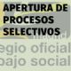 APERTURA DE PROCESOS DE SELECCIÓN